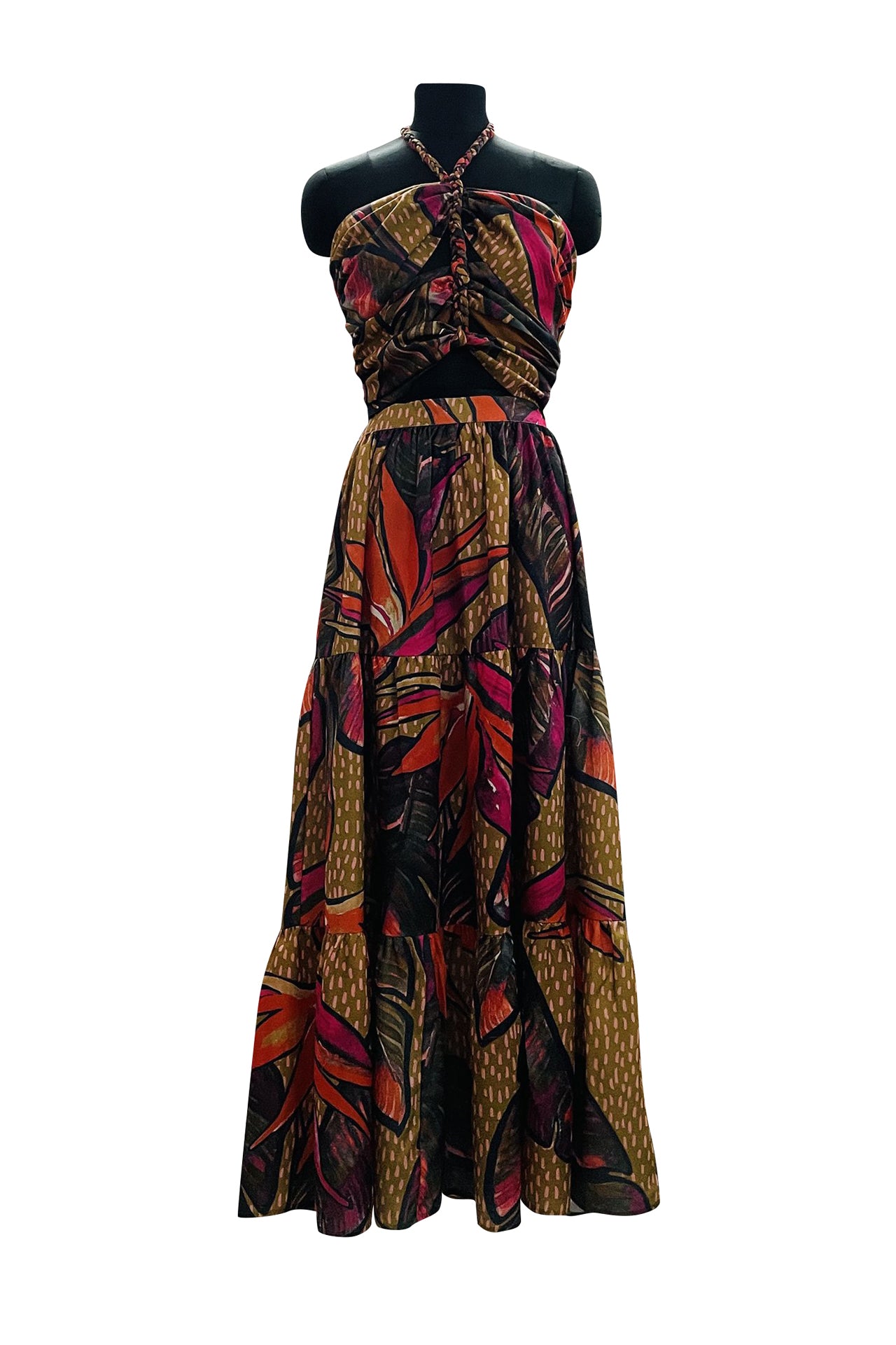 alohas brown dress Alohas Maxi Dress HT360 Collective