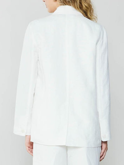 Oversized Double Breasted Linen Jacket