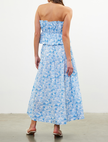 Mediterranean Paradise Two-Piece Skirt Set