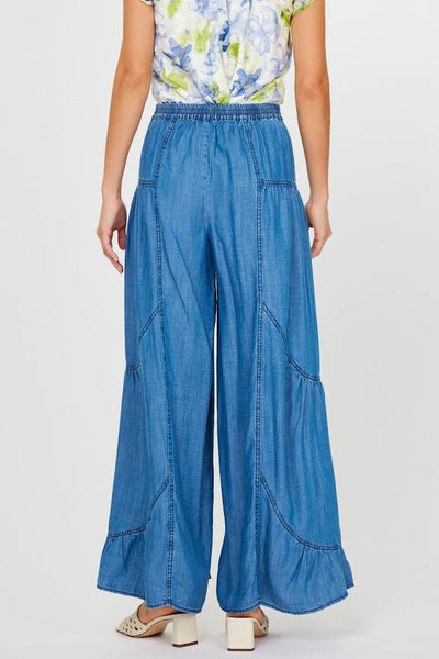 Breezy and Sustainably Chic Tiered Wide Leg Pants