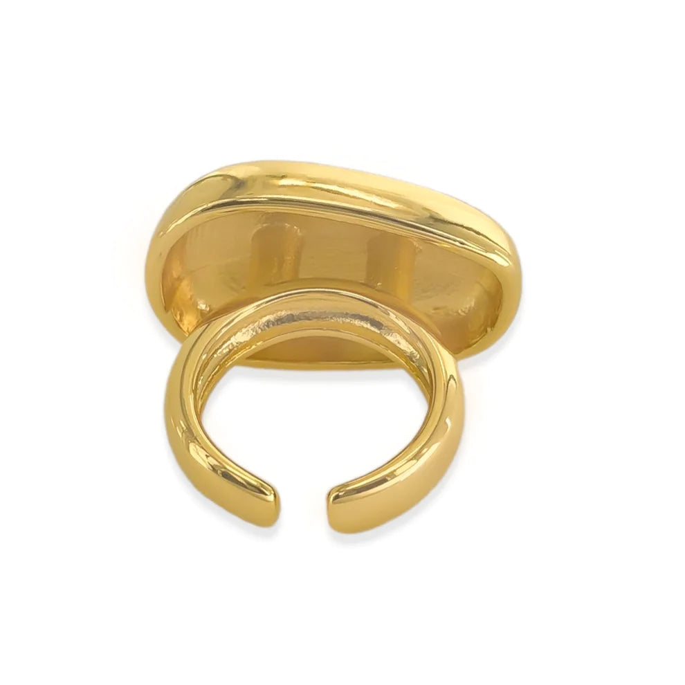 Gold Oval Statement Ring