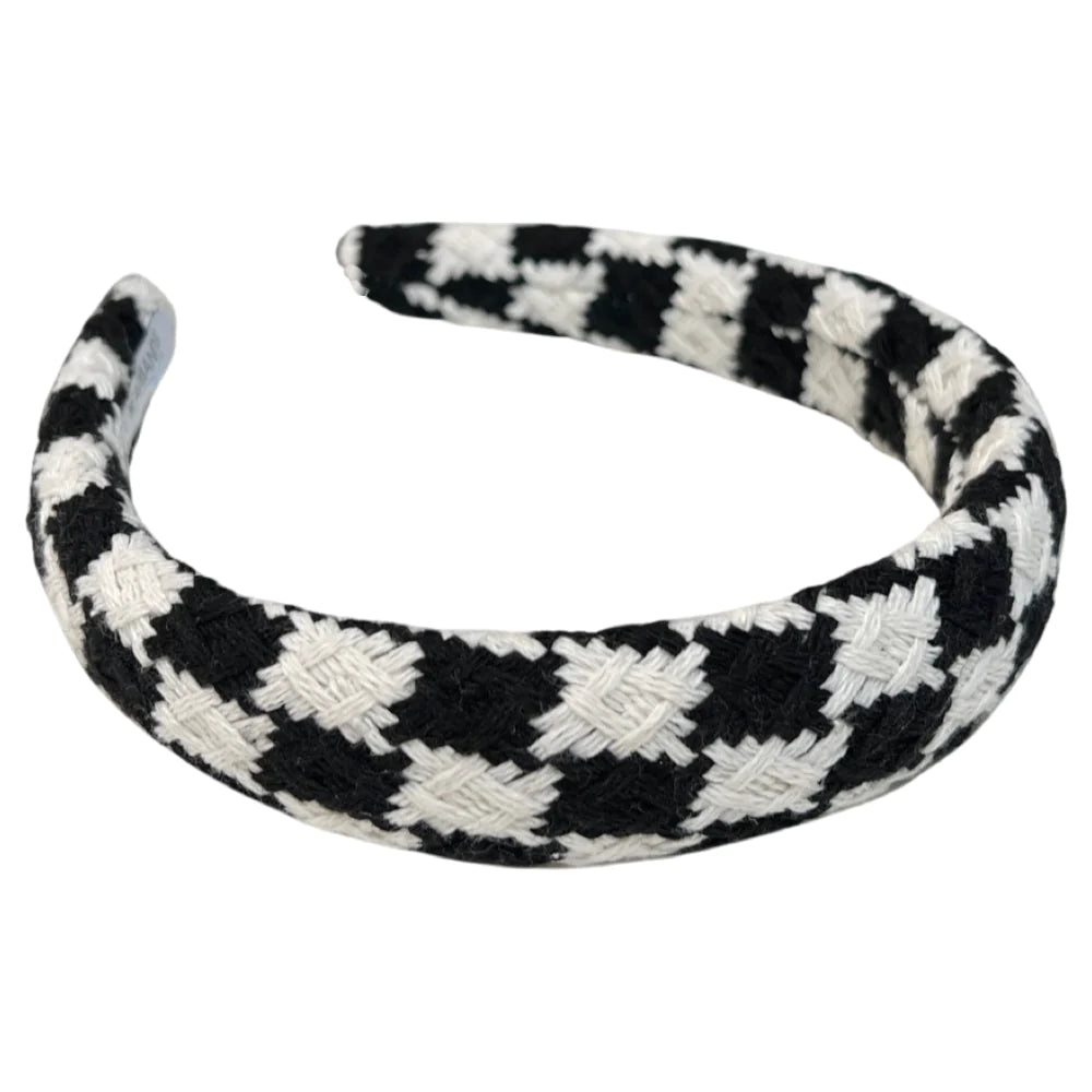 Black & White Checkered Headband