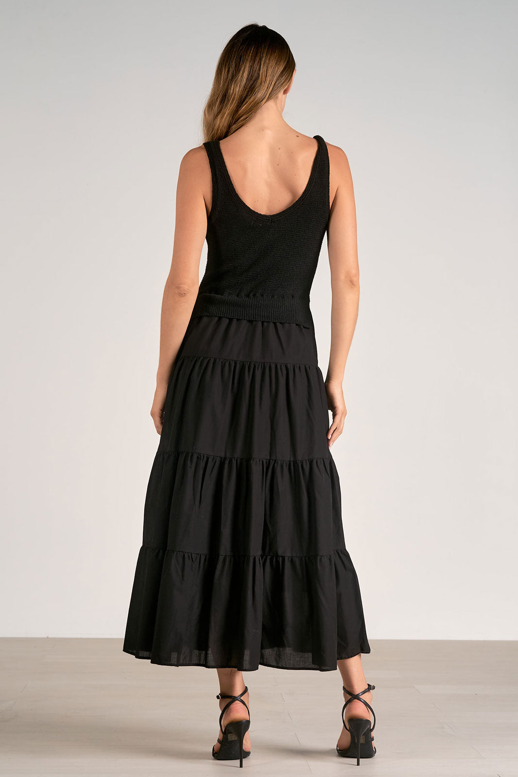 chinese dress ladies Elan Sleeveless Tiered Ruffled Hem Woven Knit A-Line Dress – A Phoenix  Niche Boutique