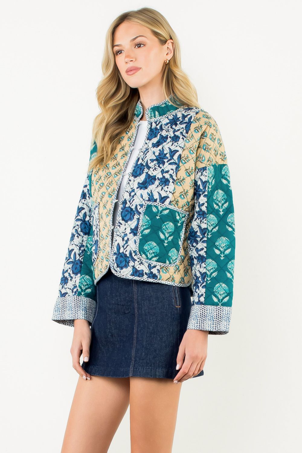 Patchwork Floral Quilted Jacket