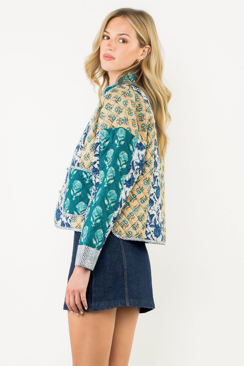 Patchwork Floral Quilted Jacket