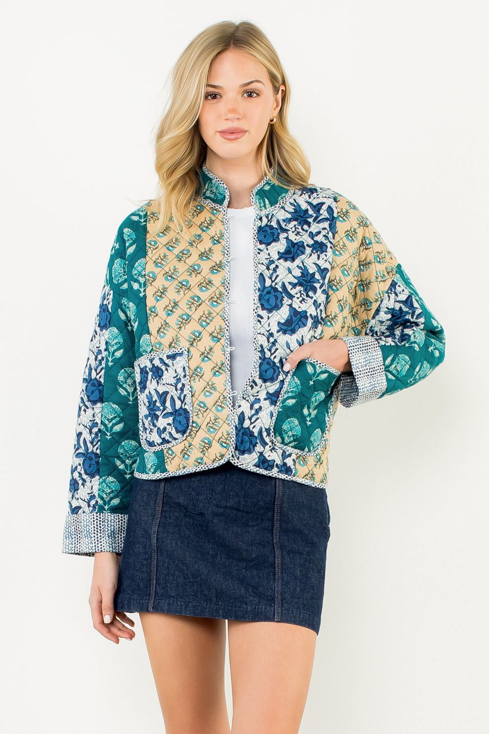 Patchwork Floral Quilted Jacket