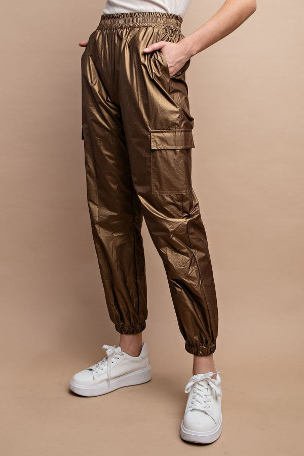 Metallic Utility Cargo Pant