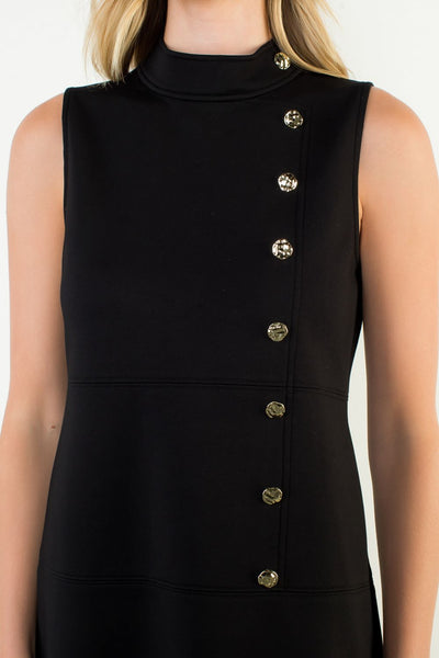 Edge and Elegance Black Mini Dress