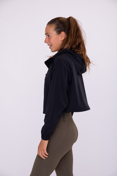 Waterproof Snap Front Cropped Pullover