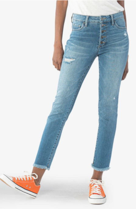 KUT from the KLOTH: Reese High Rise Ankle Straight Leg Denim