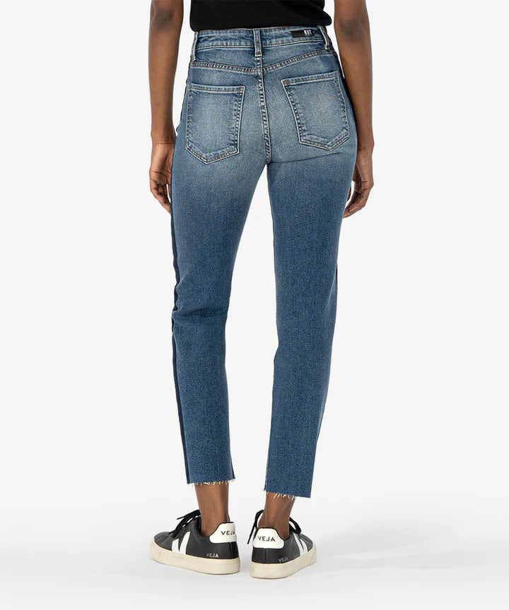 KUT from the KLOTH: Elizabeth High Rise Fab Ab Raw Long Inseam