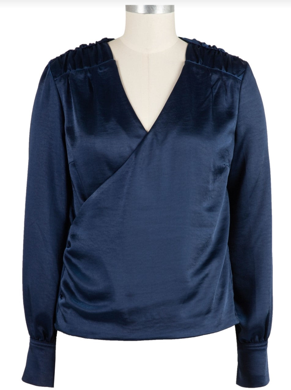 KUT from the KLOTH: Alessandra Satin Blouse with Shirring