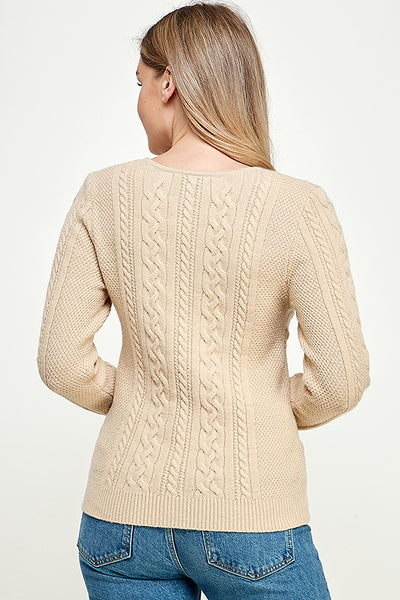 Pattern Pullover Splice Sweater